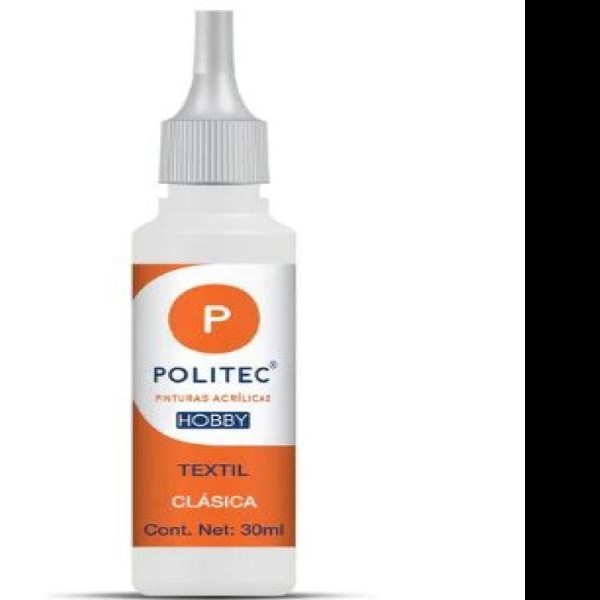PINTURA TEXTIL CLASICA 30ML POLITEC BLANCO 636 E12 C240